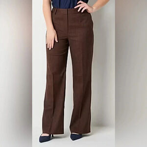 Worthington Plus Womens High-Rise Modern Trouser size 16- maple syrup color